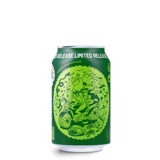 Kiwi Mate kombucha can by Yugen Drinks, back label with ingredients